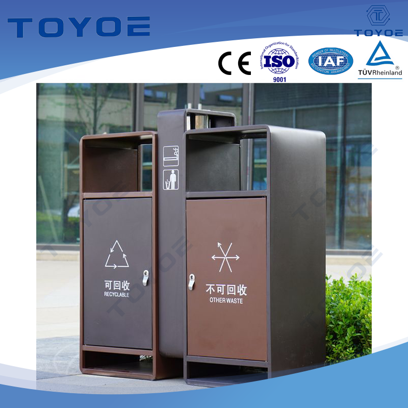 UrbanRecycle Duo-Station Dual-Compartment Recyling Syrter for Outdoors
