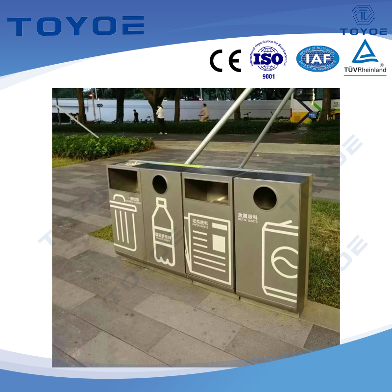 UrbanRecycle Duo-Station Dual-Compartment Recyling Syrter for Outdoors