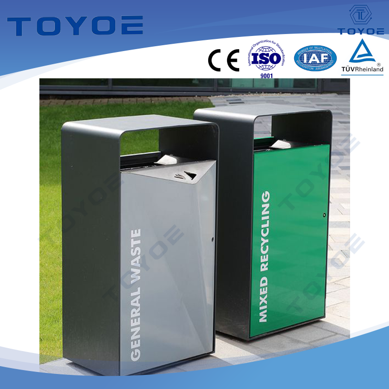 UrbanRecycle Duo-Station Dual-Compartment Recyling Syrter for Outdoors